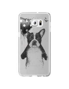 Coque Love Bulldog Dog Chien Transparente pour Samsung...
