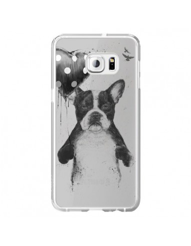 Coque Love Bulldog Dog Chien Transparente pour Samsung Galaxy S6 Edge Plus - Balazs Solti