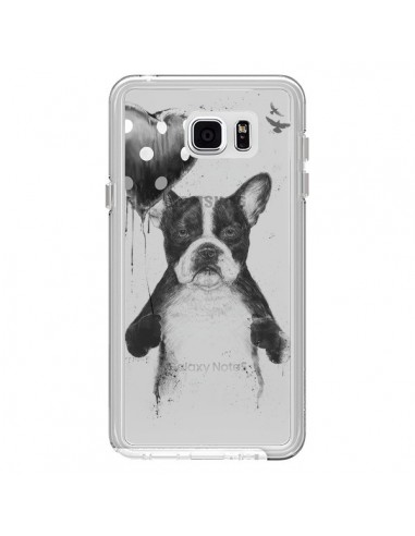 Coque Love Bulldog Dog Chien Transparente pour Samsung Galaxy Note 5 - Balazs Solti