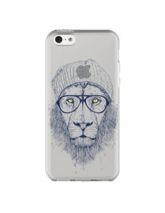 Coque iPhone 5C Cool Lion Swag Lunettes Transparente -...
