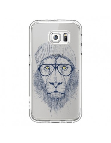 Coque Cool Lion Swag Lunettes Transparente pour Samsung Galaxy S6 - Balazs Solti