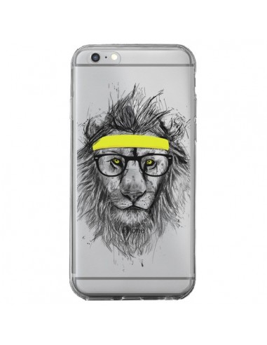 Coque iPhone 6 Plus et 6S Plus Hipster Lion Transparente - Balazs Solti