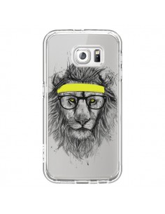 Coque Hipster Lion Transparente pour Samsung Galaxy S6 -...