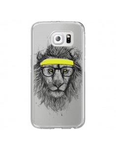 Coque Hipster Lion Transparente pour Samsung Galaxy S6...