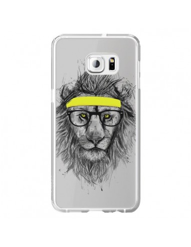 Coque Hipster Lion Transparente pour Samsung Galaxy S6 Edge Plus - Balazs Solti