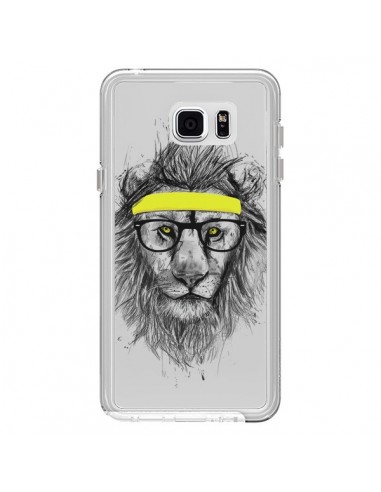 Coque Hipster Lion Transparente pour Samsung Galaxy Note 5 - Balazs Solti
