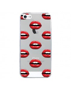 Coque iPhone 5/5S et SE Lèvres Rouges Lips Transparente -...