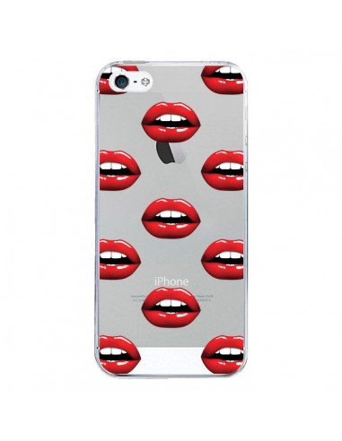 Coque iPhone 5/5S et SE Lèvres Rouges Lips Transparente - Yohan B.