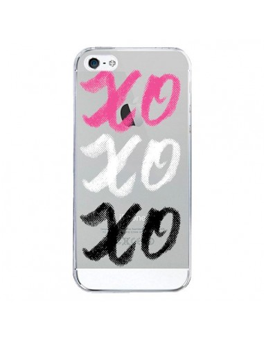 Coque iPhone 5/5S et SE XoXo Rose Blanc Noir Transparente - Yohan B.