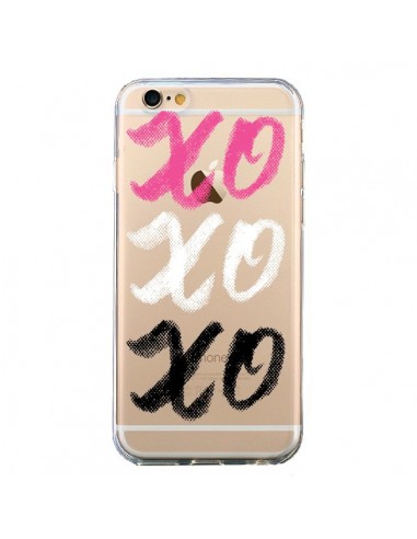 Coque iPhone 6 et 6S XoXo Rose Blanc Noir Transparente - Yohan B.