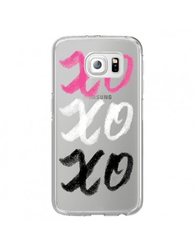 Coque XoXo Rose Blanc Noir Transparente pour Samsung Galaxy S6 Edge - Yohan B.