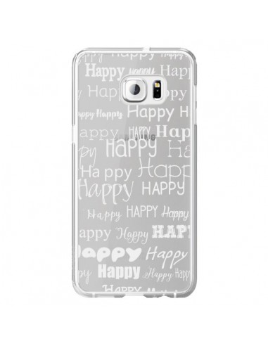 Coque Happy Happy Blanc Transparente pour Samsung Galaxy S6 Edge Plus - R Delean