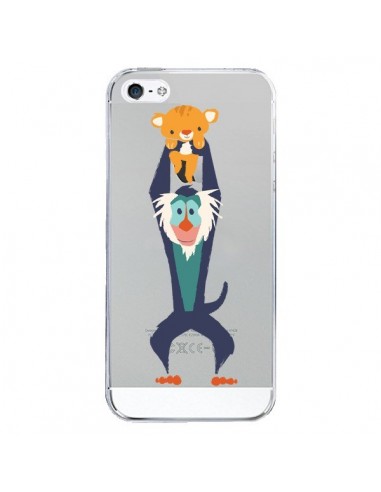 Coque iPhone 5/5S et SE Futur Roi Lion King Rafiki Transparente - Jay Fleck