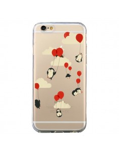 Coque iPhone 6 et 6S Pingouin Ciel Ballons Transparente -...