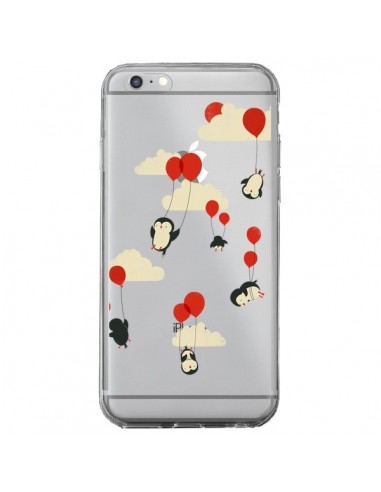Coque iPhone 6 Plus et 6S Plus Pingouin Ciel Ballons Transparente - Jay Fleck