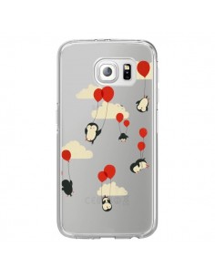 Coque Pingouin Ciel Ballons Transparente pour Samsung...