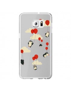 Coque Pingouin Ciel Ballons Transparente pour Samsung...
