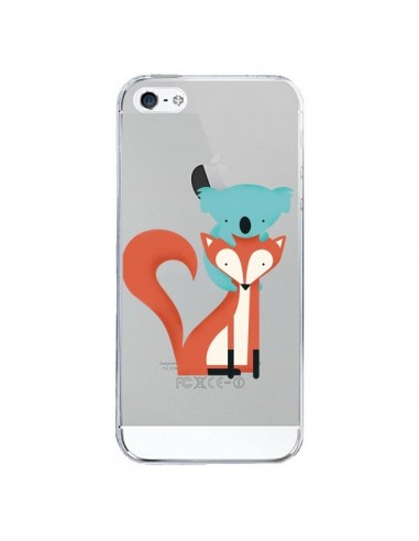 Coque iPhone 5/5S et SE Renard et Koala Love Transparente - Jay Fleck