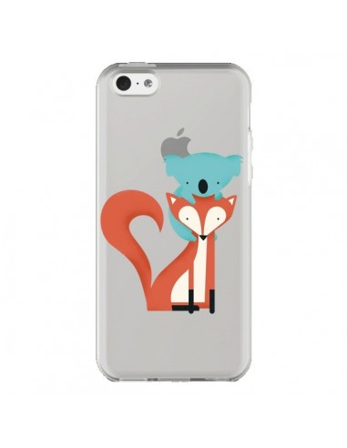 Coque iPhone 5C Renard et Koala Love Transparente - Jay Fleck