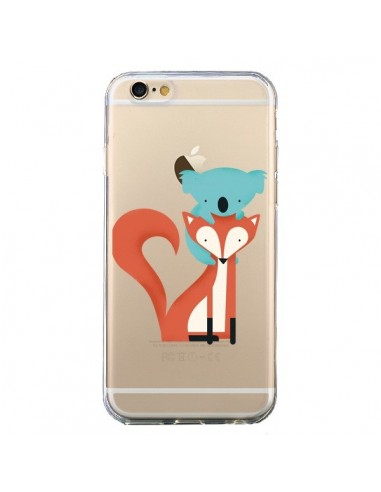 Coque iPhone 6 et 6S Renard et Koala Love Transparente - Jay Fleck