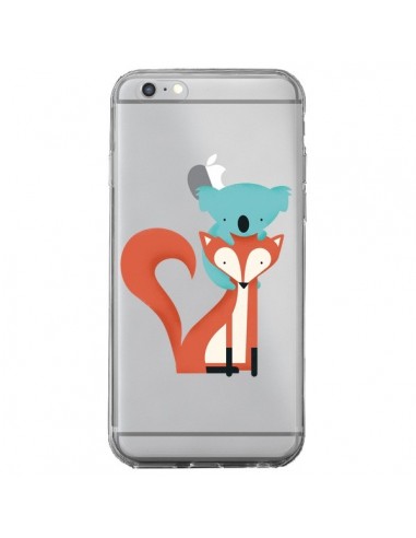 Coque iPhone 6 Plus et 6S Plus Renard et Koala Love Transparente - Jay Fleck