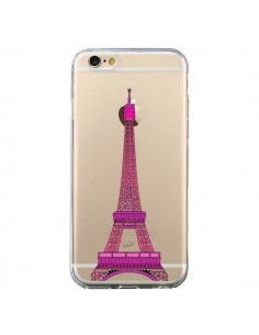 Coque iPhone 6 et 6S Tour Eiffel Rose Paris Transparente...