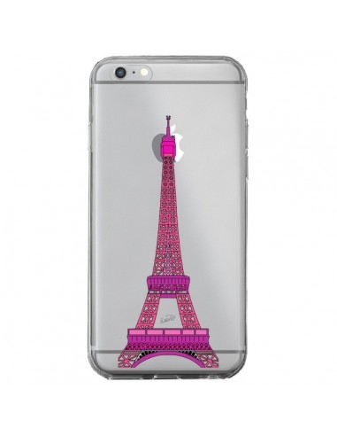 Coque iPhone 6 Plus et 6S Plus Tour Eiffel Rose Paris Transparente - Asano Yamazaki