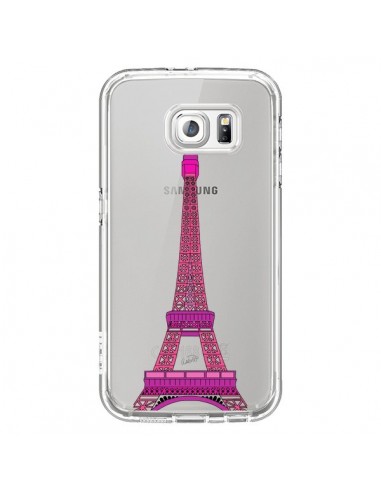 Coque Tour Eiffel Rose Paris Transparente pour Samsung Galaxy S6 - Asano Yamazaki