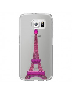Coque Tour Eiffel Rose Paris Transparente pour Samsung...