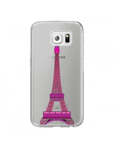 Coque Tour Eiffel Rose Paris Transparente pour Samsung Galaxy S6 Edge - Asano Yamazaki