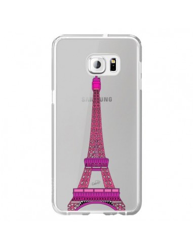 Coque Tour Eiffel Rose Paris Transparente pour Samsung Galaxy S6 Edge Plus - Asano Yamazaki