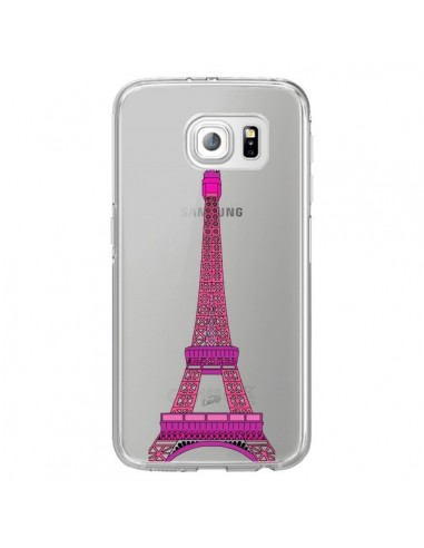 Coque Tour Eiffel Rose Paris Transparente pour Samsung Galaxy S7 Edge - Asano Yamazaki