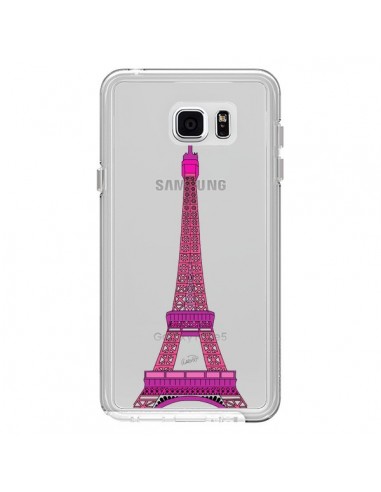 Coque Tour Eiffel Rose Paris Transparente pour Samsung Galaxy Note 5 - Asano Yamazaki