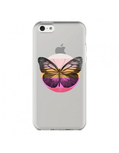 Coque iPhone 5C Papillon Butterfly Transparente - Eric Fan