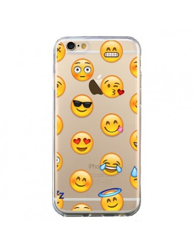 Coque iPhone 6 et 6S Smiley Emoticone Emoji Transparente - Laetitia