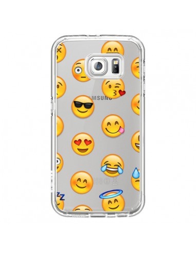Coque Smiley Emoticone Emoji Transparente pour Samsung Galaxy S6 - Laetitia