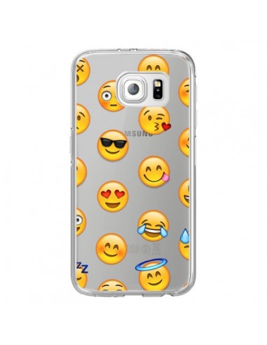 Coque Smiley Emoticone Emoji Transparente pour Samsung Galaxy S6 Edge - Laetitia