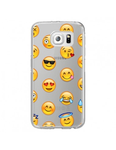 Coque Smiley Emoticone Emoji Transparente pour Samsung Galaxy S6 Edge - Laetitia