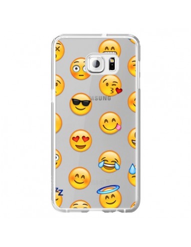 Coque Smiley Emoticone Emoji Transparente pour Samsung Galaxy S6 Edge Plus - Laetitia