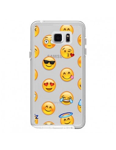 Coque Smiley Emoticone Emoji Transparente pour Samsung Galaxy Note 5 - Laetitia