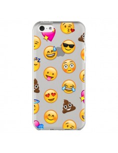 Coque iPhone 5C Emoticone Emoji Transparente - Laetitia