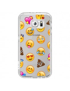 Coque Emoticone Emoji Transparente pour Samsung Galaxy S6...