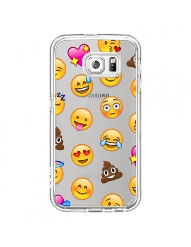Coque Emoticone Emoji Transparente pour Samsung Galaxy S6 - Laetitia
