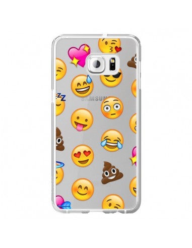 Coque Emoticone Emoji Transparente pour Samsung Galaxy S6 Edge Plus - Laetitia