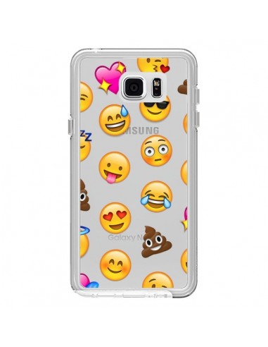 Coque Emoticone Emoji Transparente pour Samsung Galaxy Note 5 - Laetitia