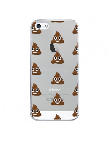 Coque iPhone 5/5S et SE Shit Poop Emoticone Emoji Transparente - Laetitia