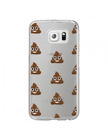 Coque Shit Poop Emoticone Emoji Transparente pour Samsung Galaxy S6 Edge - Laetitia
