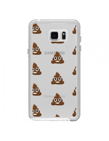 Coque Shit Poop Emoticone Emoji Transparente pour Samsung Galaxy Note 5 - Laetitia