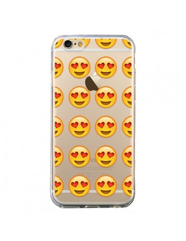 Coque iPhone 6 et 6S Love Amoureux Smiley Emoticone Emoji Transparente - Laetitia