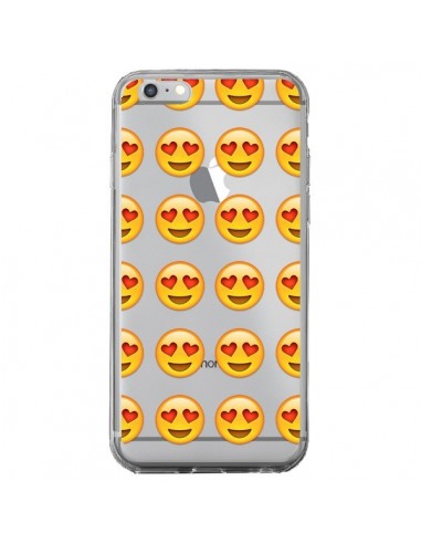 Coque iPhone 6 Plus et 6S Plus Love Amoureux Smiley Emoticone Emoji Transparente - Laetitia